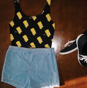 bart simpson crop top